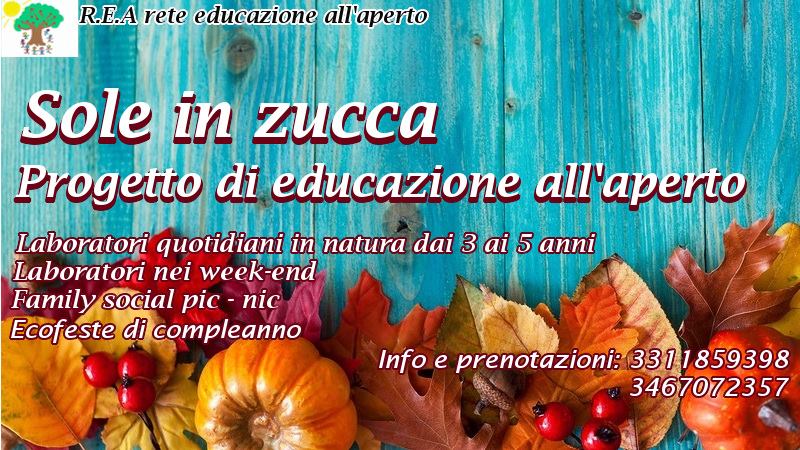 Progetto Sole in Zucca Rete educazione all'aperto Palermo